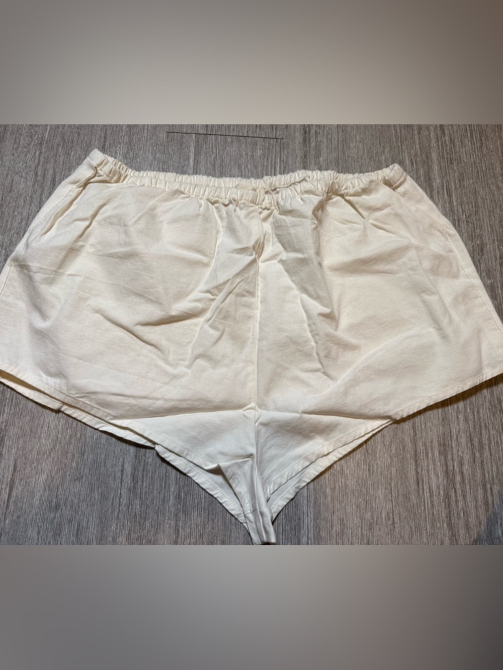 Anthropologie Linen Blend Shorts Ivory Relaxed Pull On Lightweight Summer NWT L